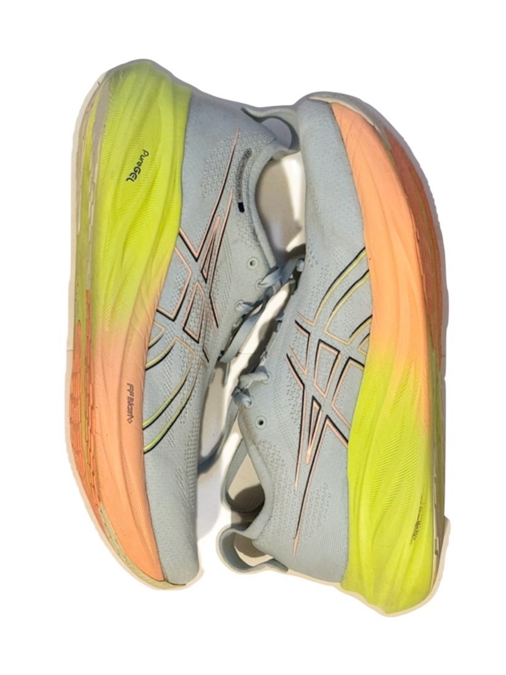 Asics Gel Nimbus 26 Paris Cool Gray Safety Yellow Men’s 11 Running Shoes